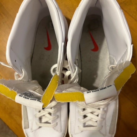 Nike Blazers, Men’s 13, white with orange swoosh. Worn twice. - Picture 3 of 9